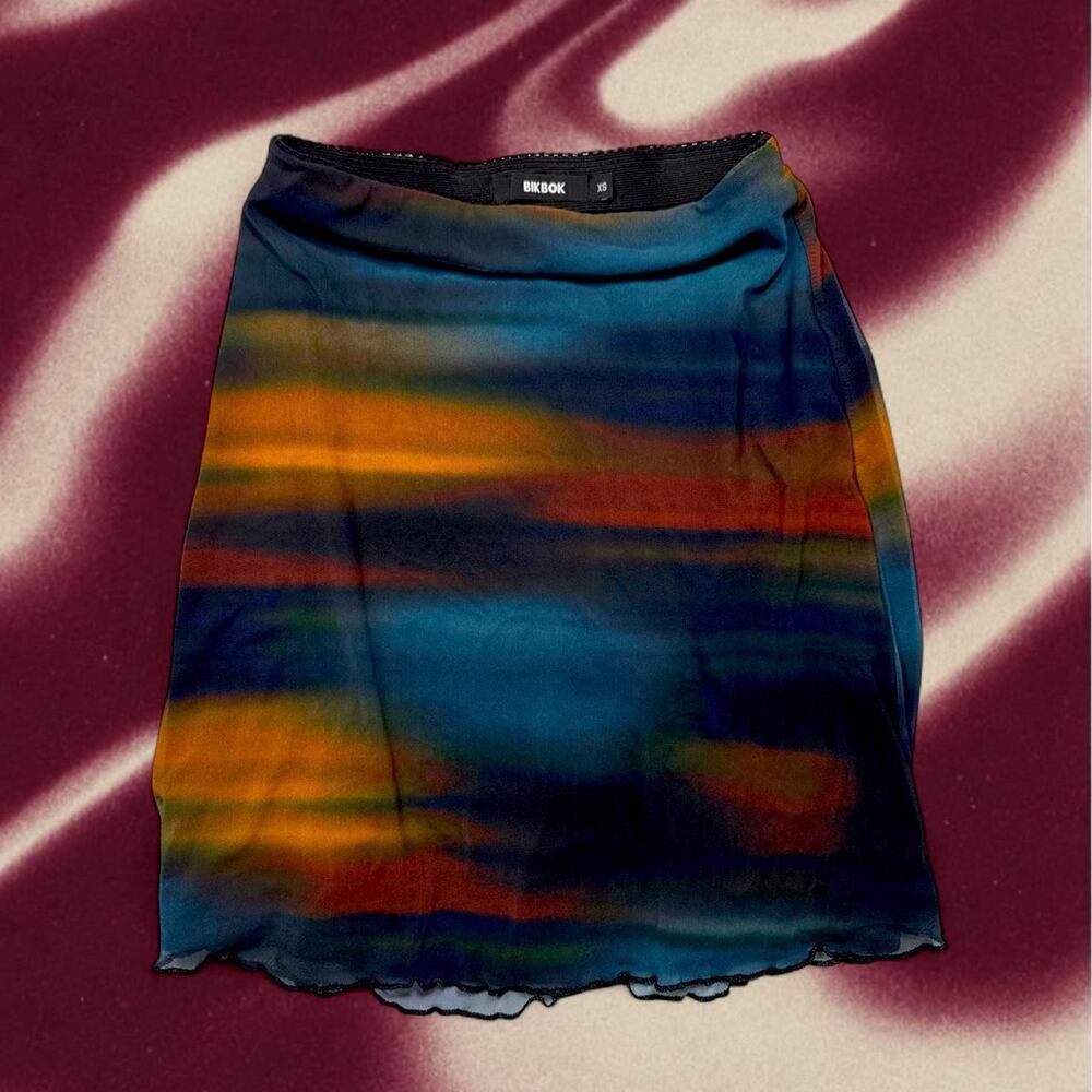 Y2k sunset ombre striped